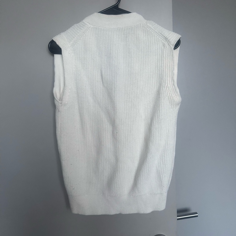 Commense Ribbed Gold Button Vest Large - Picture 2 of 3